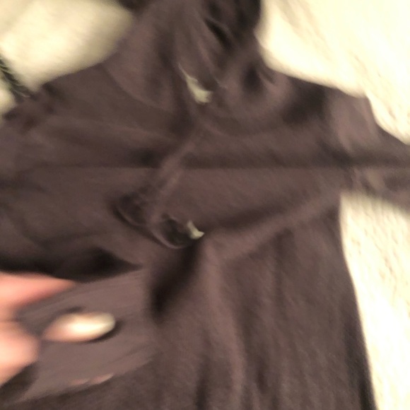 Dakini size small plum waffle knit sweater dress long sleeve with hood - Picture 8 of 16